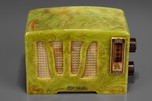 RCA RC350 ’Tulip-Grill’ Catalin Radio in Marbelized Lettuce Green